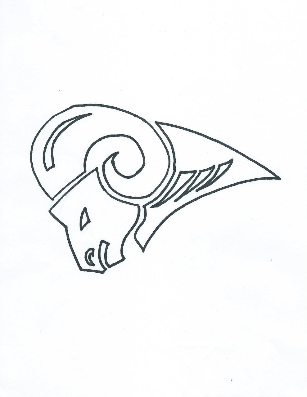 Ram,sheep,sketch,outline,animal - free image from 