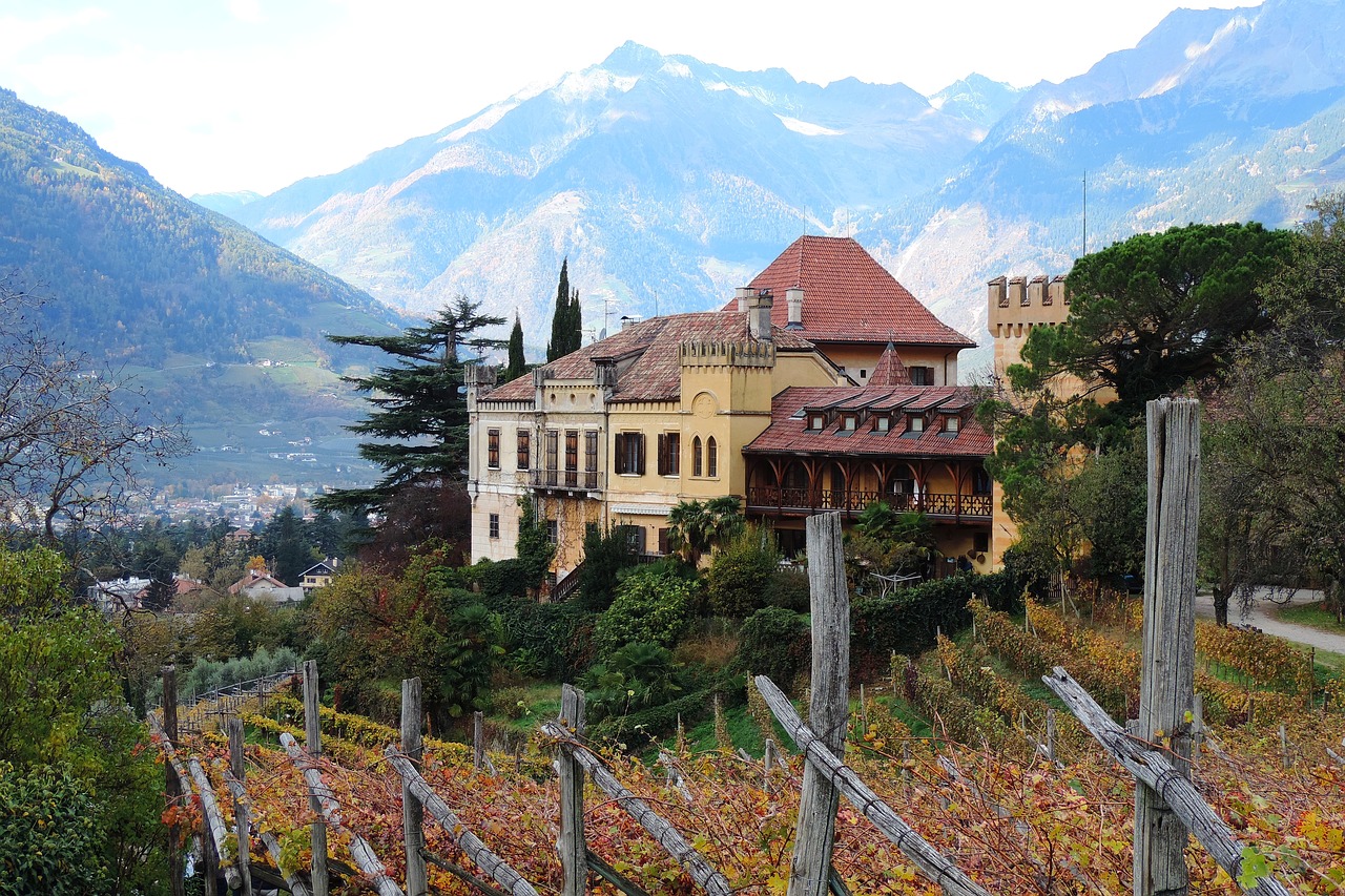 rametz castle south tyrol autumn free photo