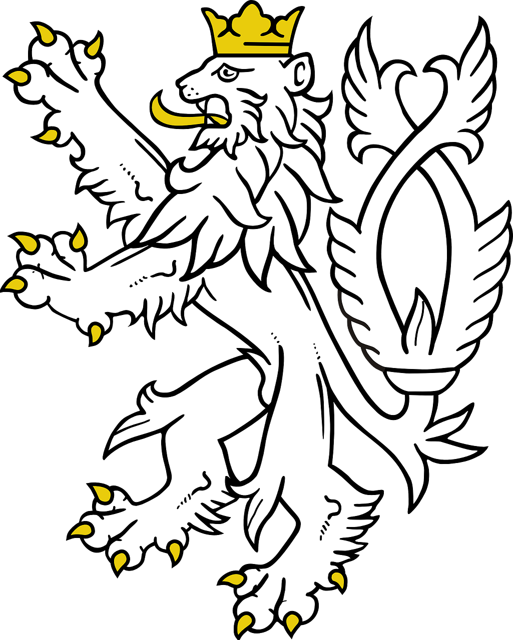 rampant,lion,heraldry,scottish,scotland,coat of arms,crown,free vector graphics,free pictures, free photos, free images, royalty free, free illustrations, public domain