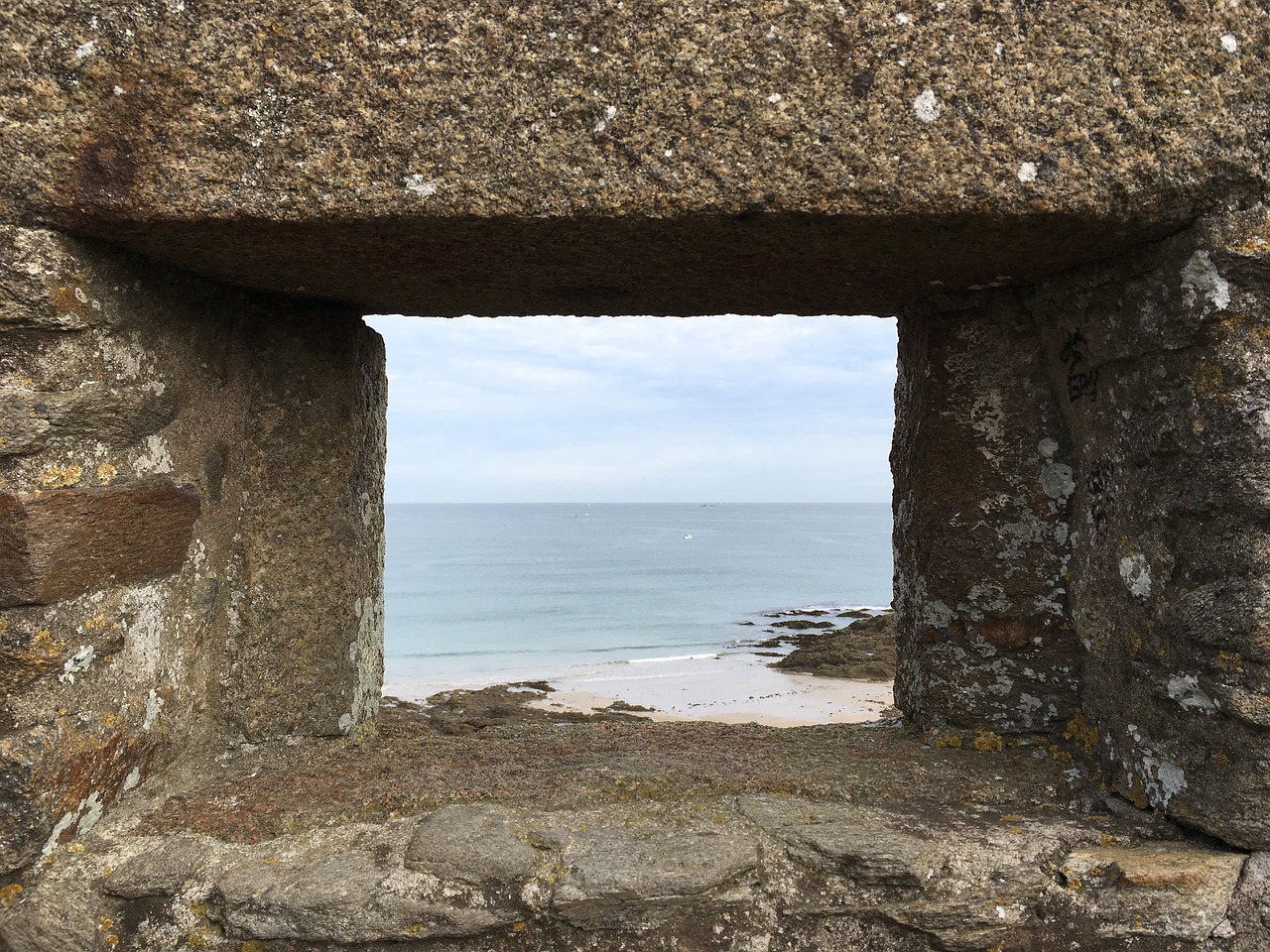 ramparts saint malo sea free photo