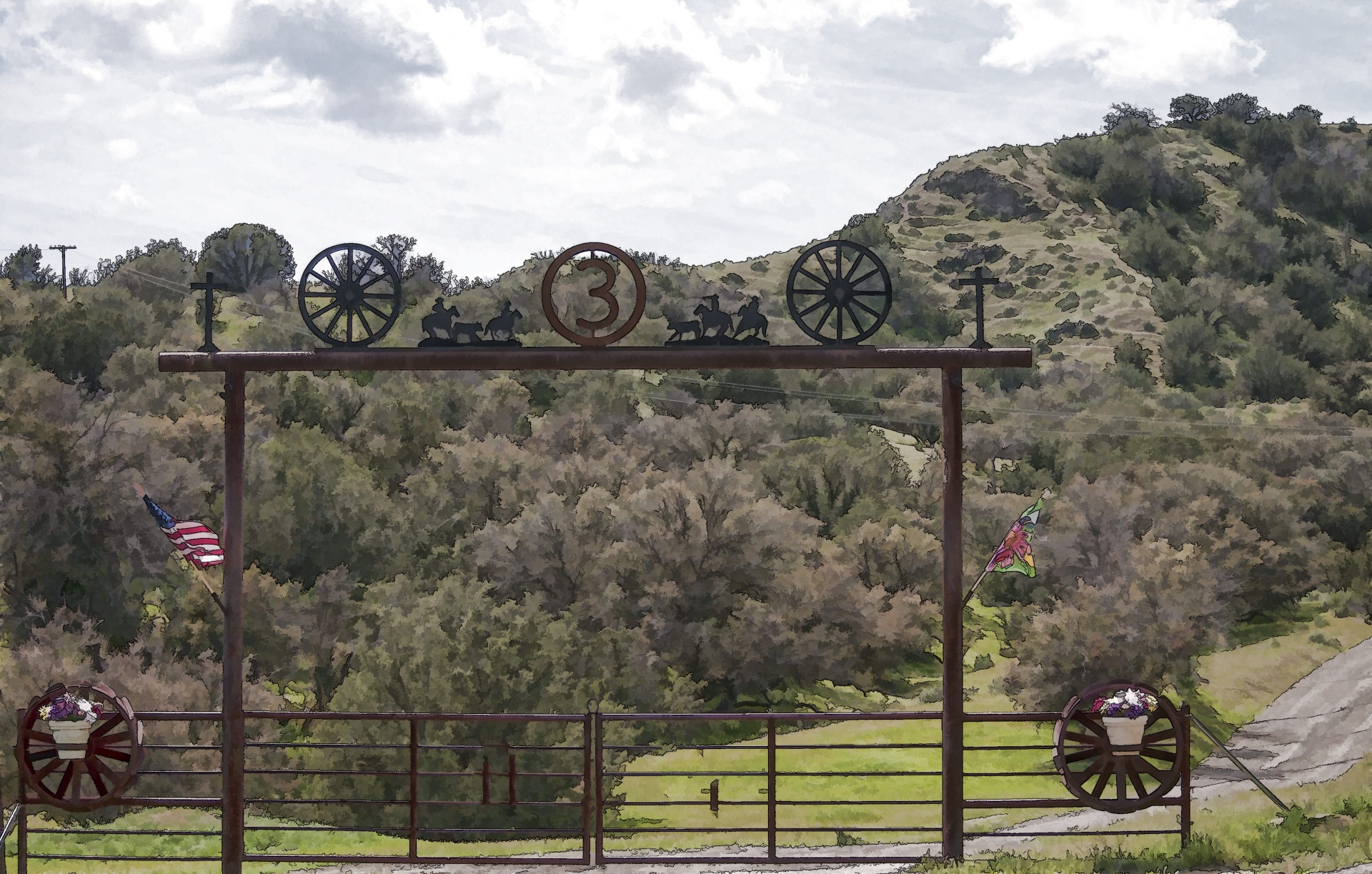 ranch ranches ranch gate free photo