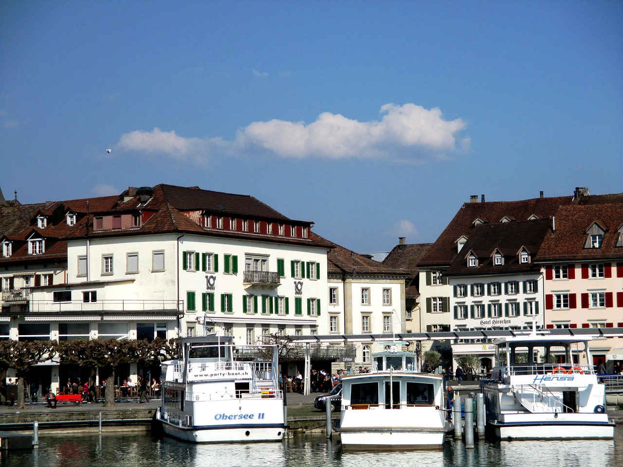 rapperswil jona lake zurich boat harbour free photo