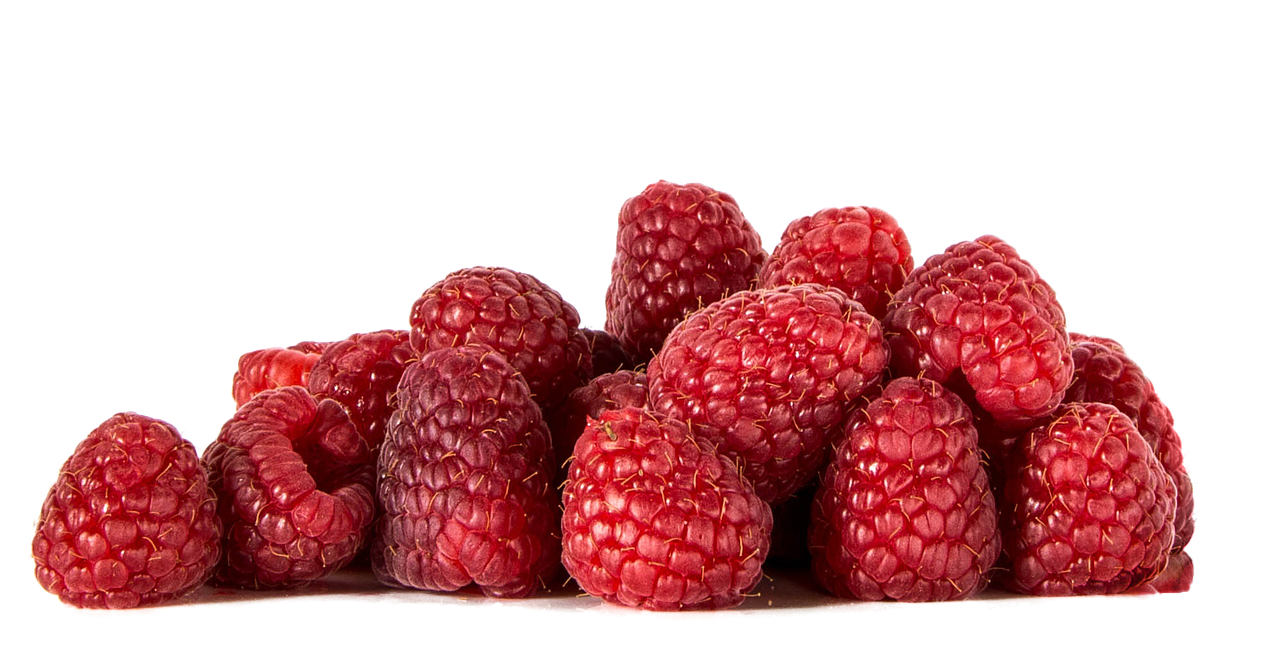 raspberries fruit isolated free photo