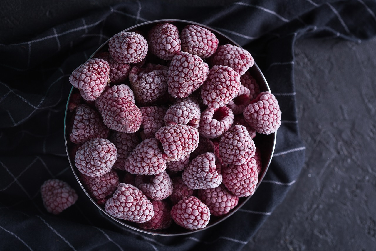 raspberry berry frozen berries free photo