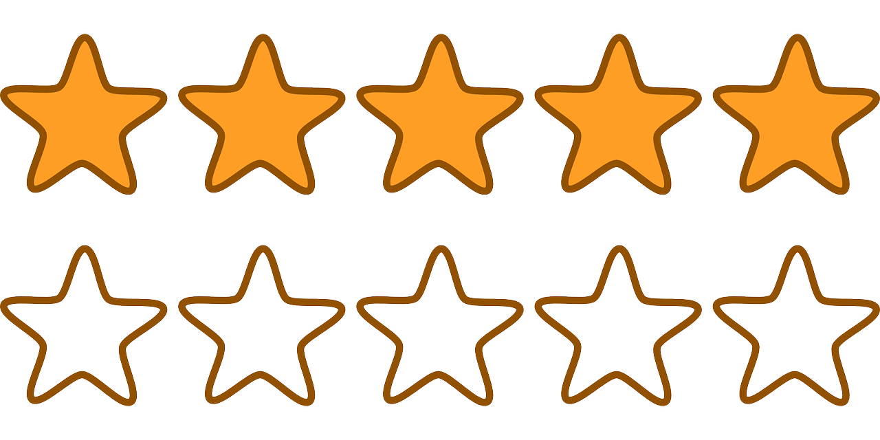 rating stars orange free photo