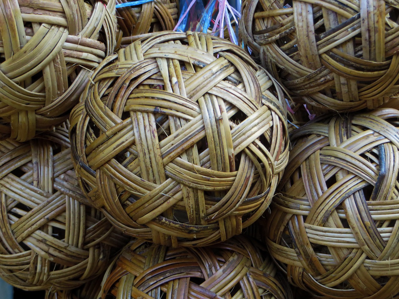 rattan ball weaving free photo