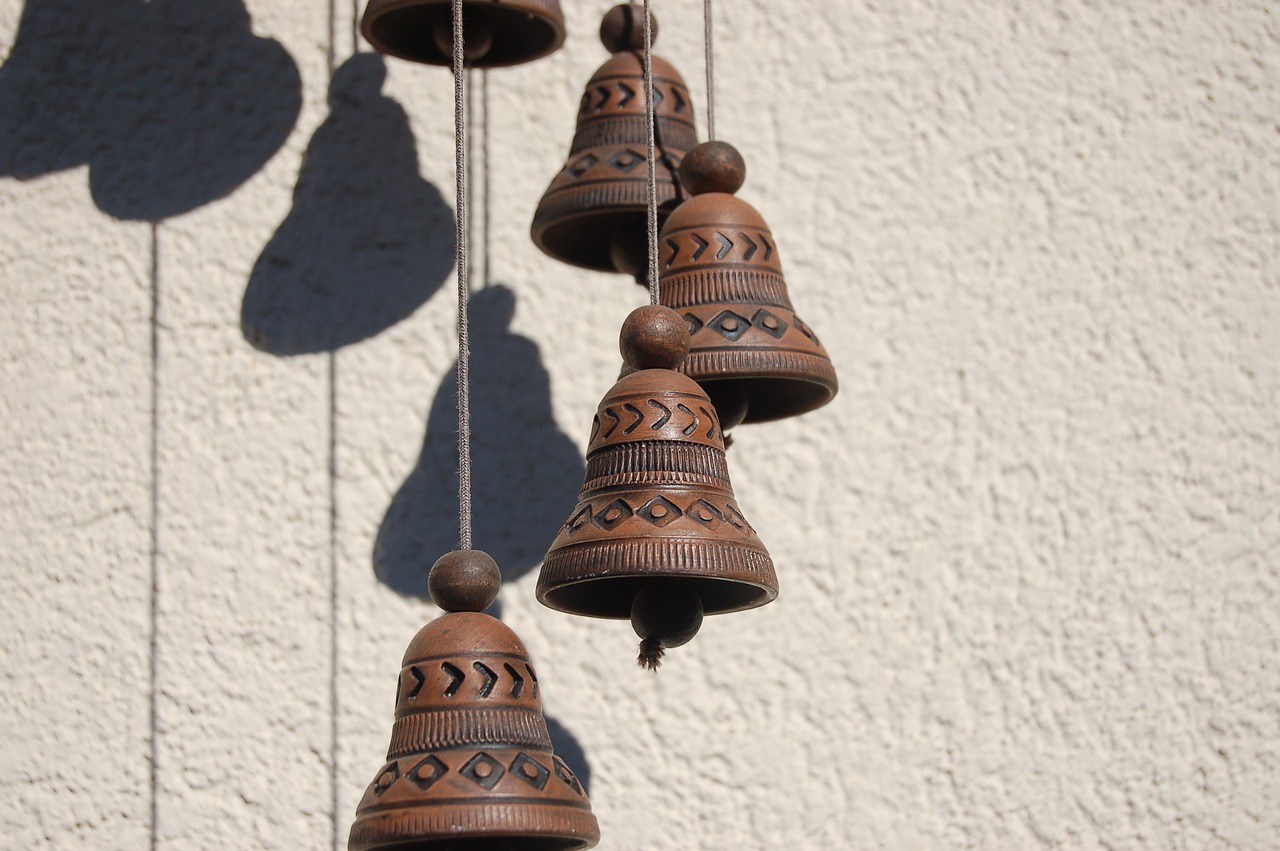 rattle in the wind bells rattles free photo