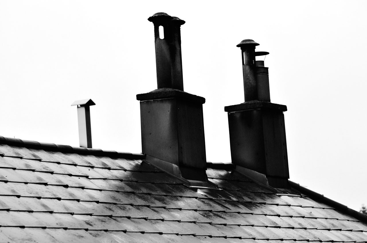 chimney roof house free photo