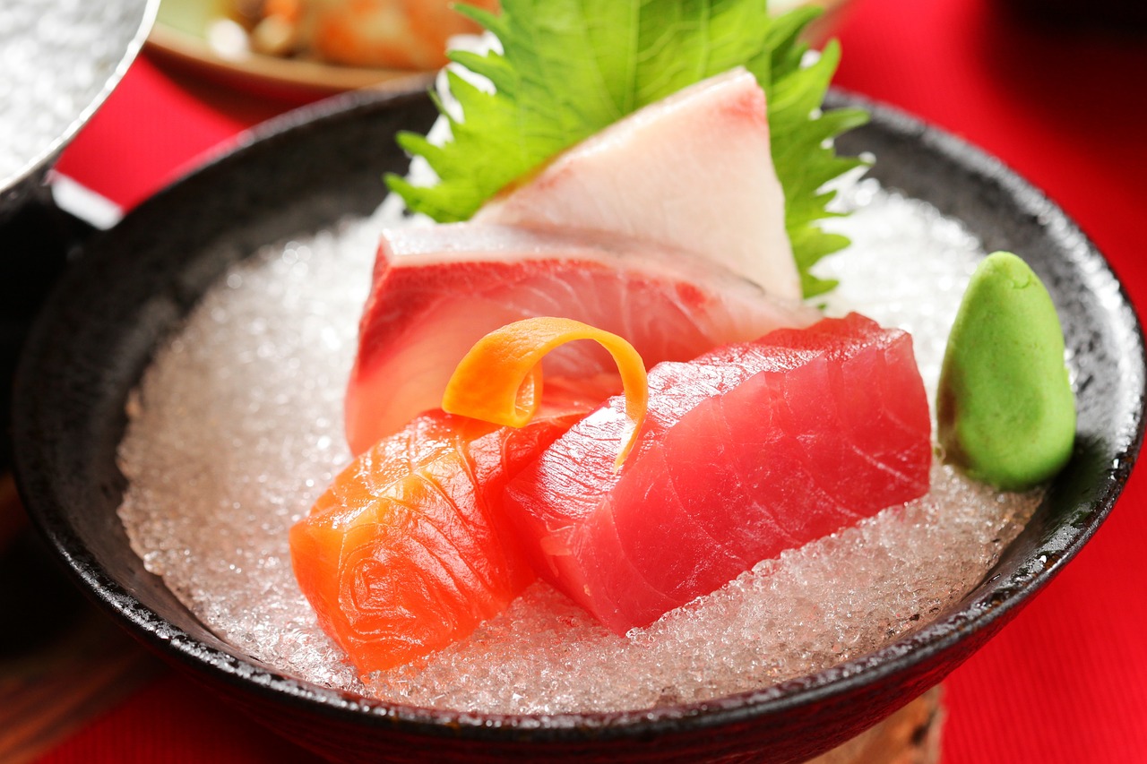 raw fish slice japan care free photo