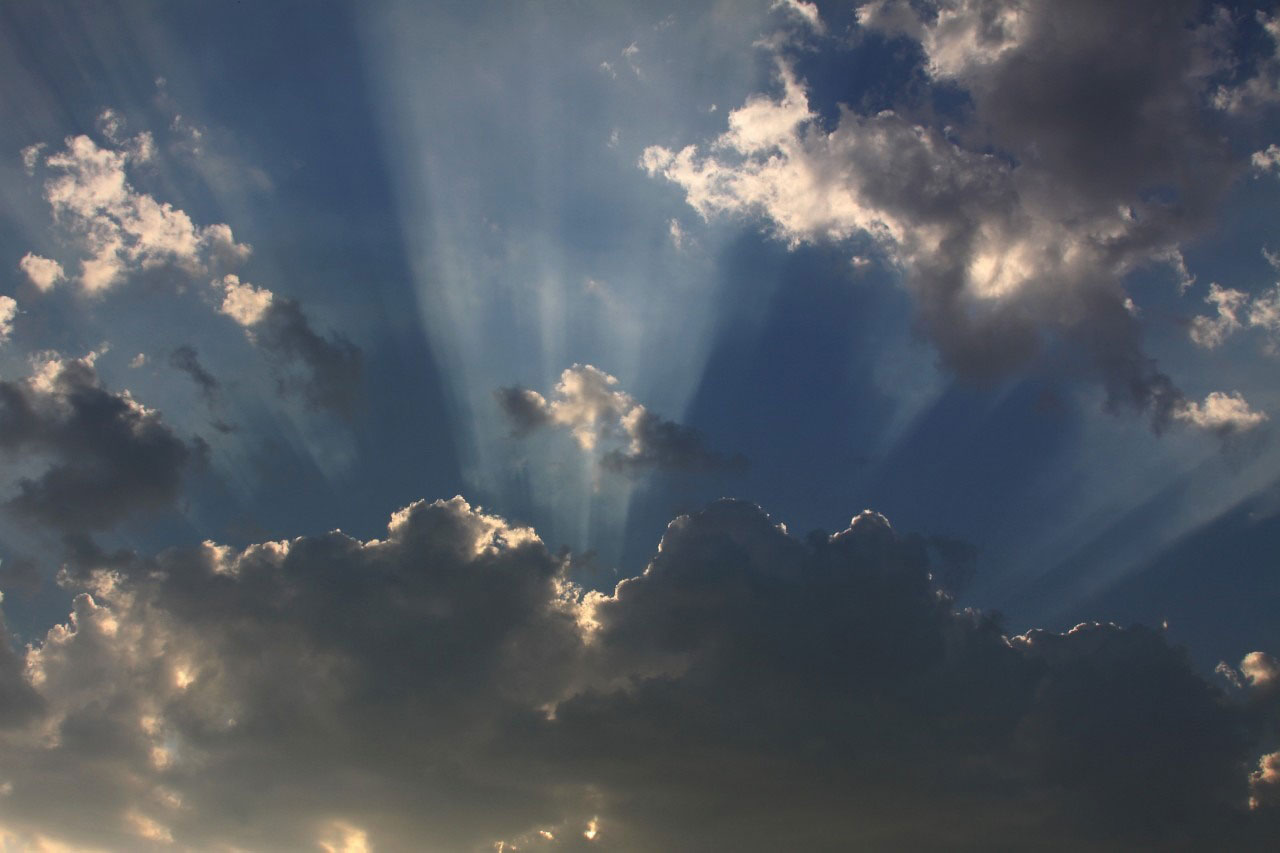 sky clouds ray free photo