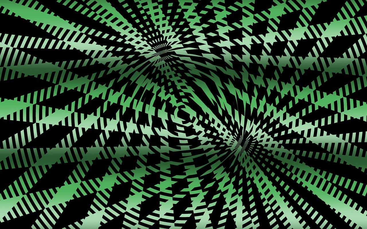 rays spirals green free photo