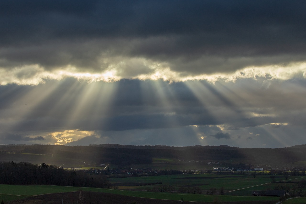 rays  clouds  sunbeam free photo