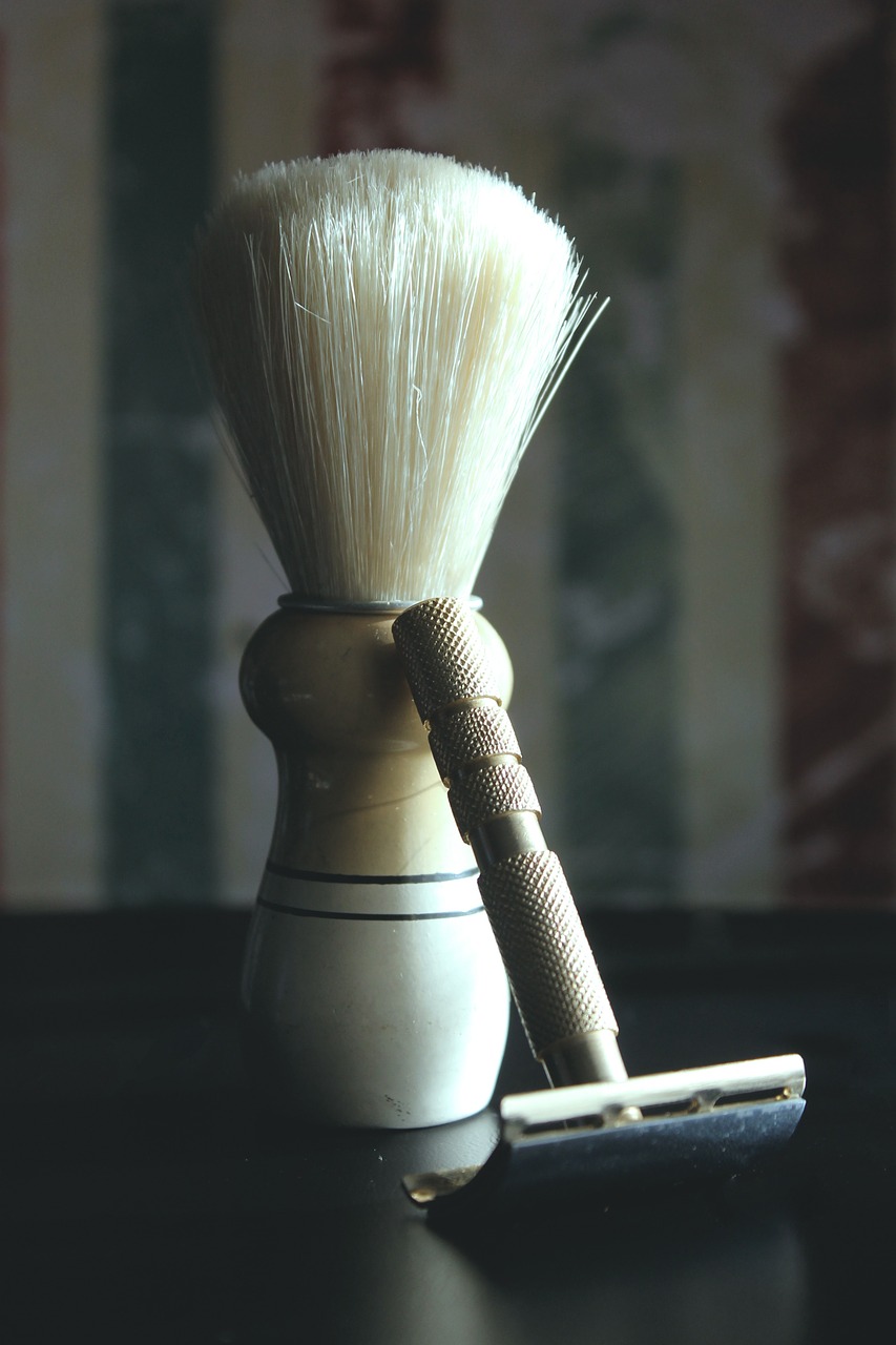 razor shaving brush holders hair free photo