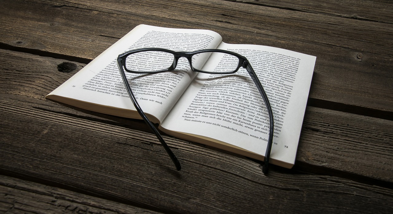 read book glasses free photo