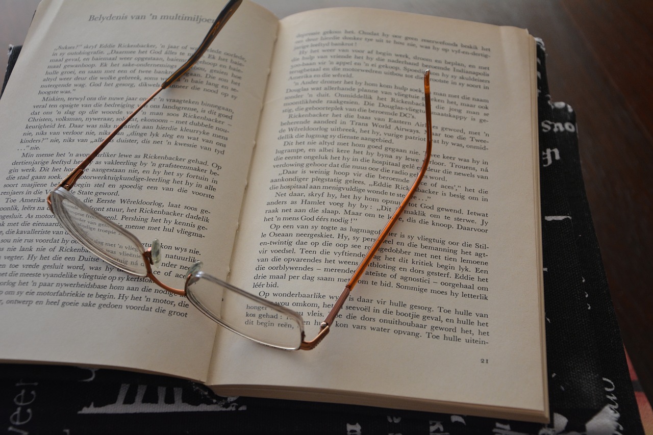 reading glasses books free photo