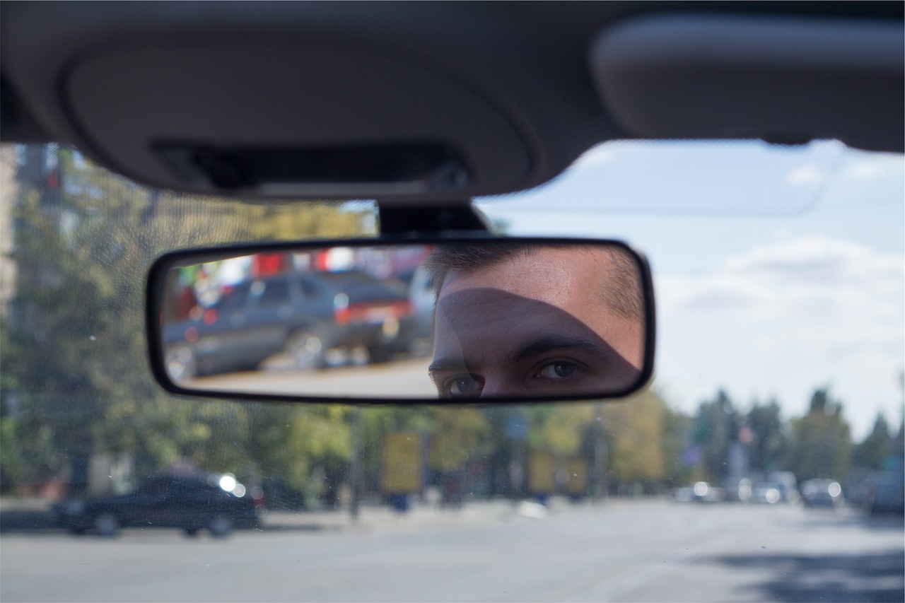 rearview mirror windshield car free photo