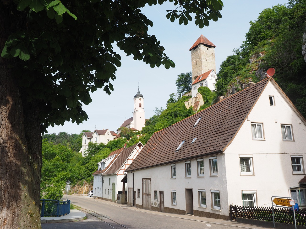 rechtenstein village swabian alb free photo