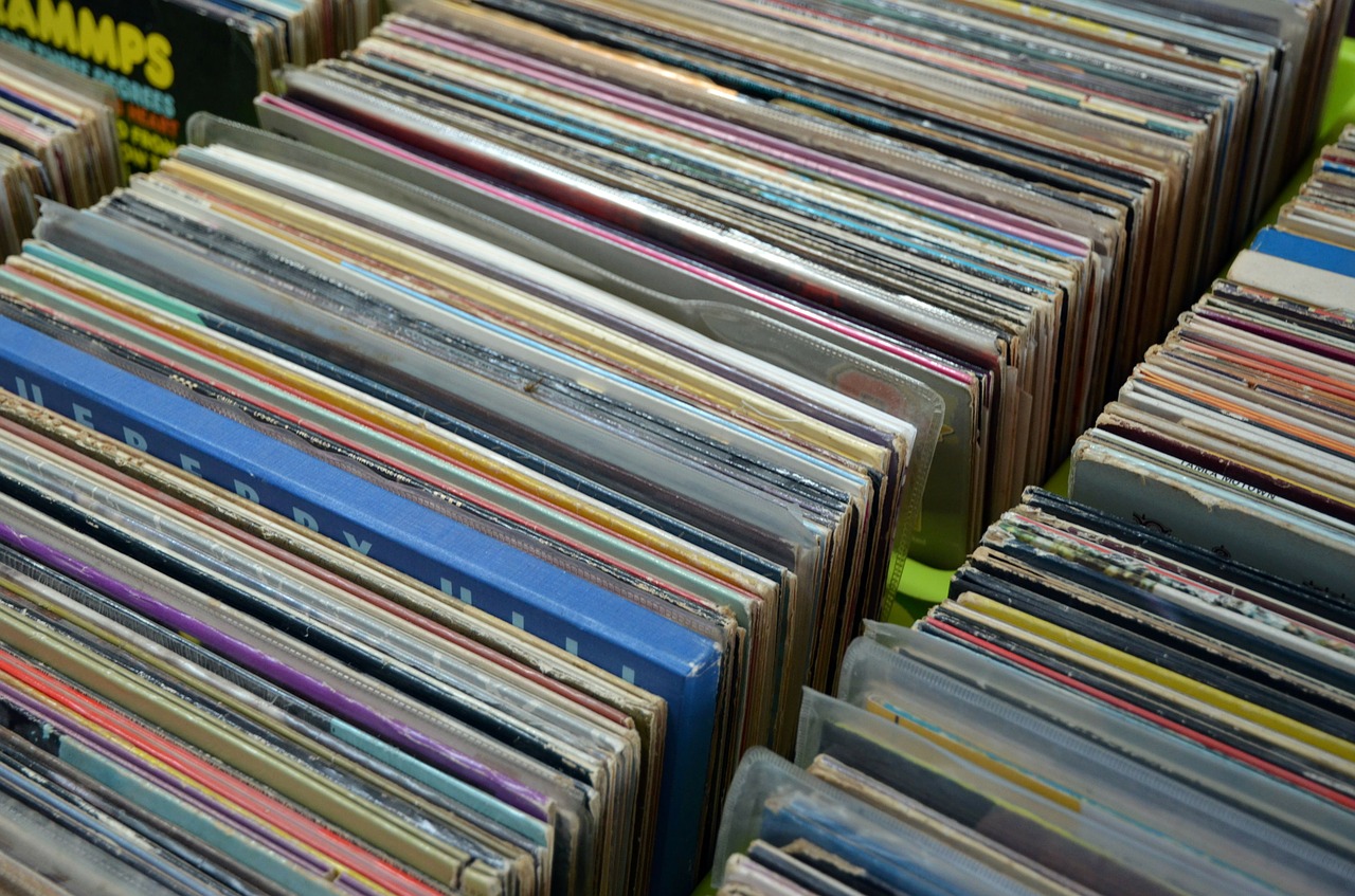records collection old free photo
