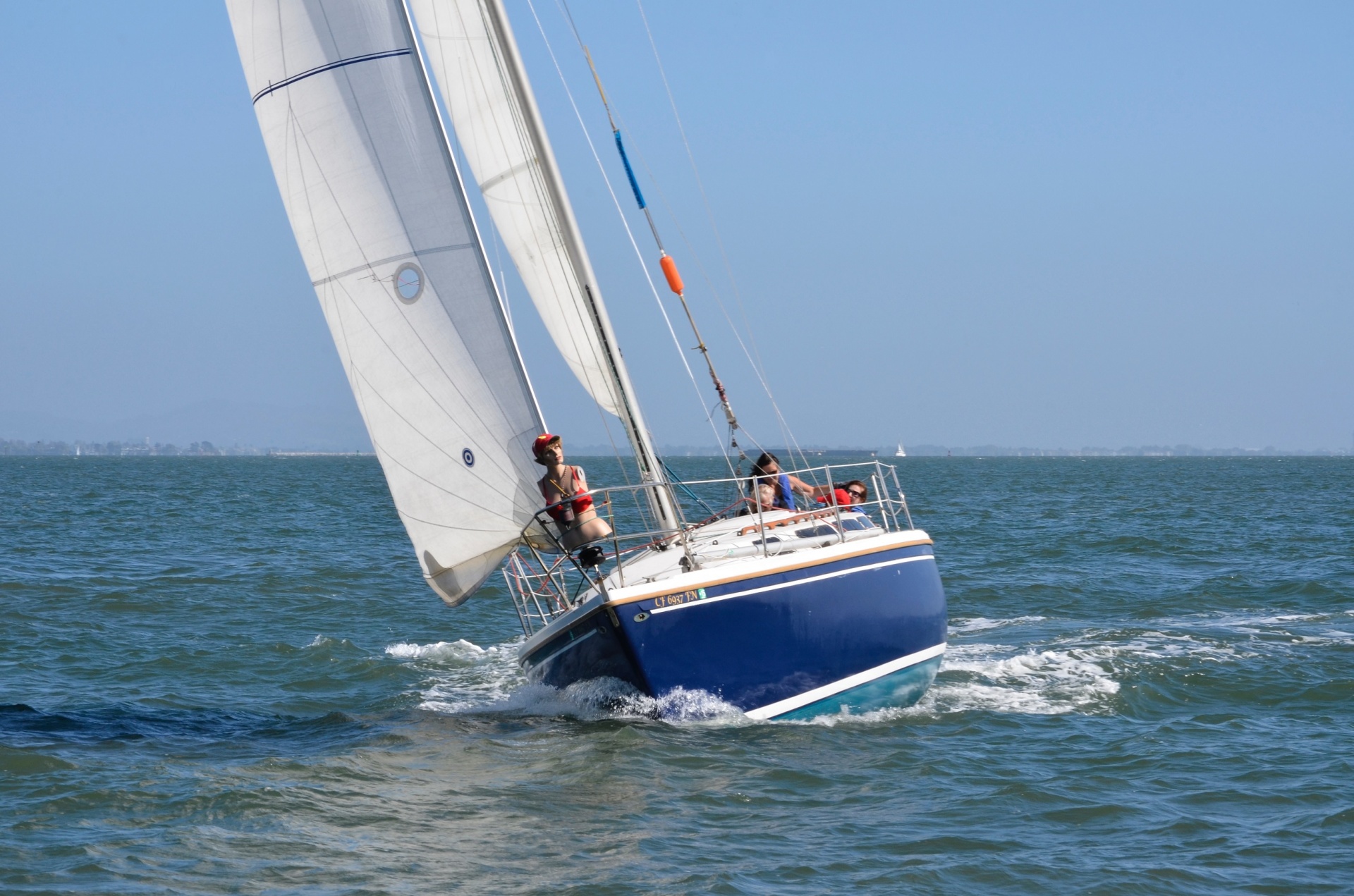 sailing hull jib free photo