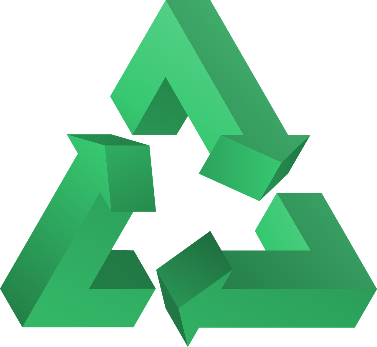 recycle triangle symbol free photo
