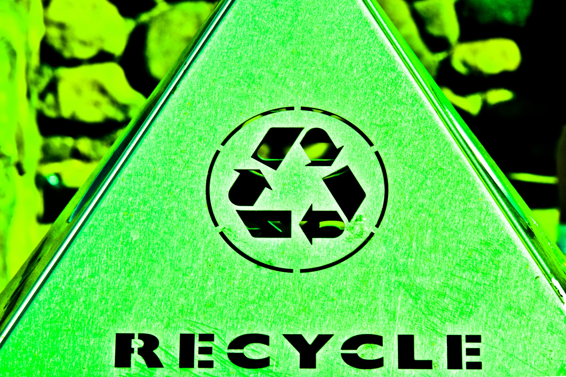 recycle sign triangle free photo