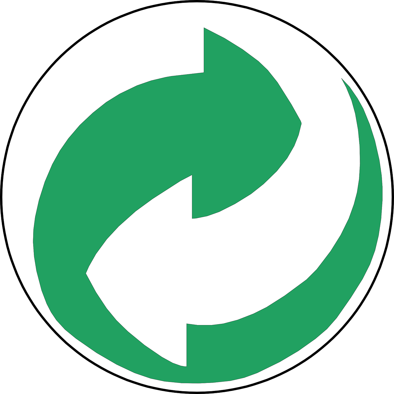 recycling arrows circle free photo