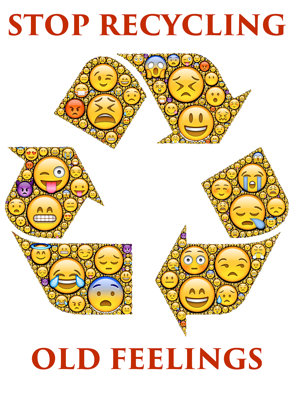 recycling old feelings emoticons free photo