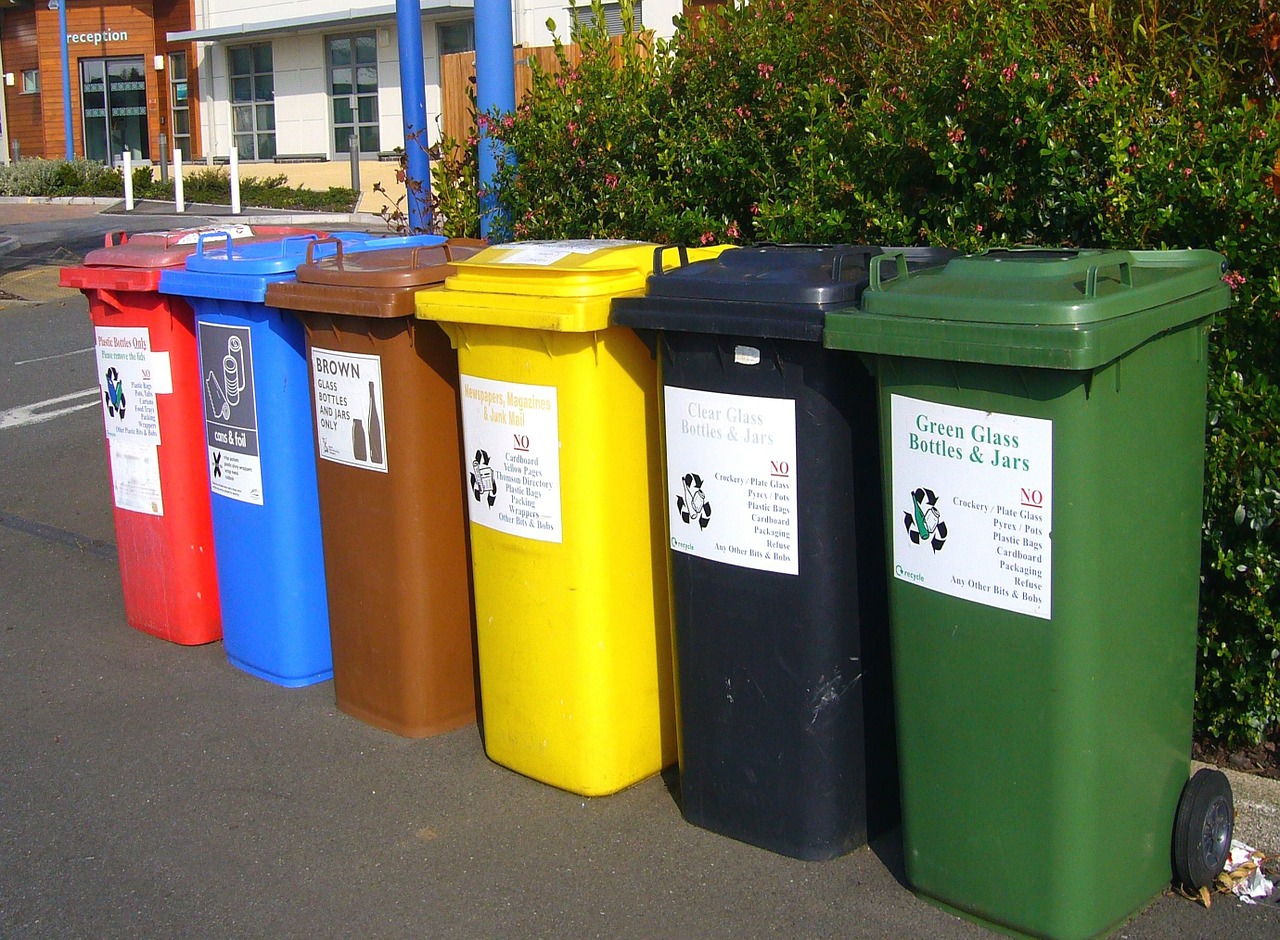 recycling bins recycle environment free photo