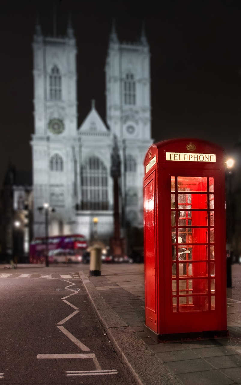 red phone booth london free photo