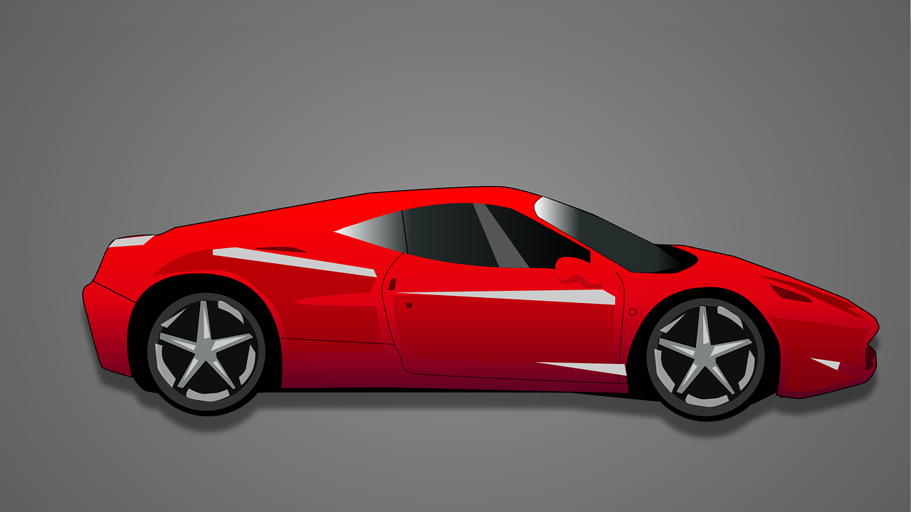 red sports car free photo