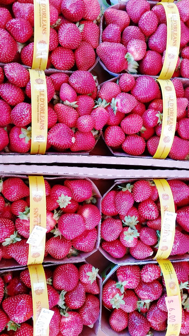 red strawberries food free photo