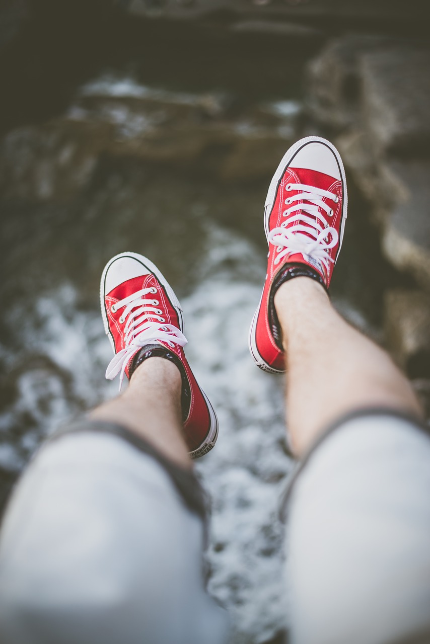 red sneakers shoe free photo