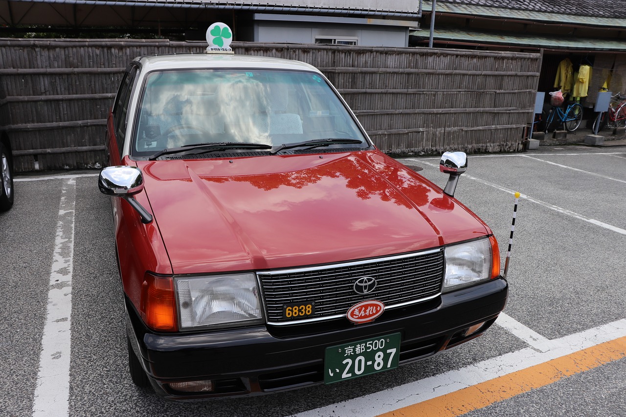 red taxis japan free photo