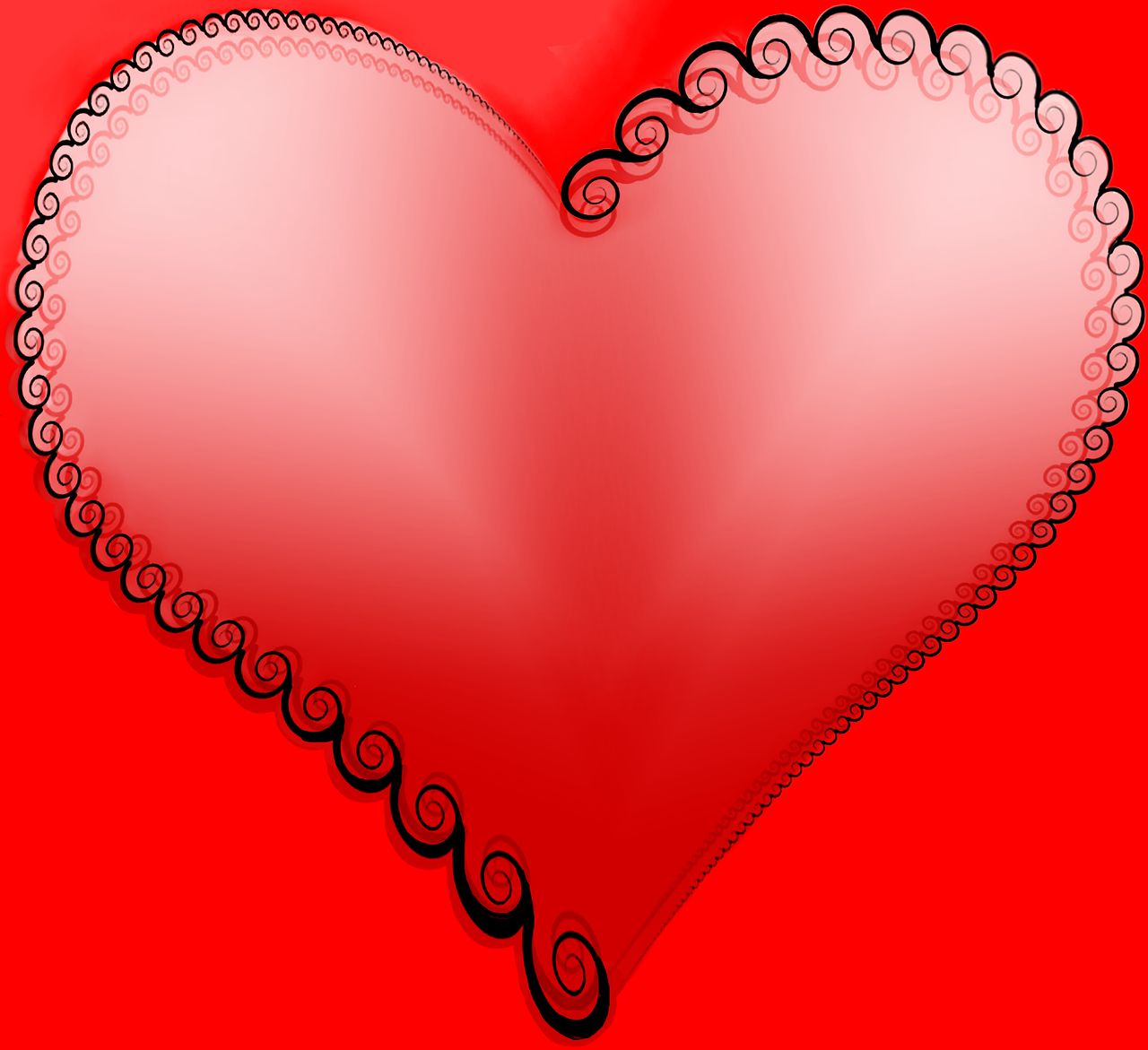 red heart valentine free photo