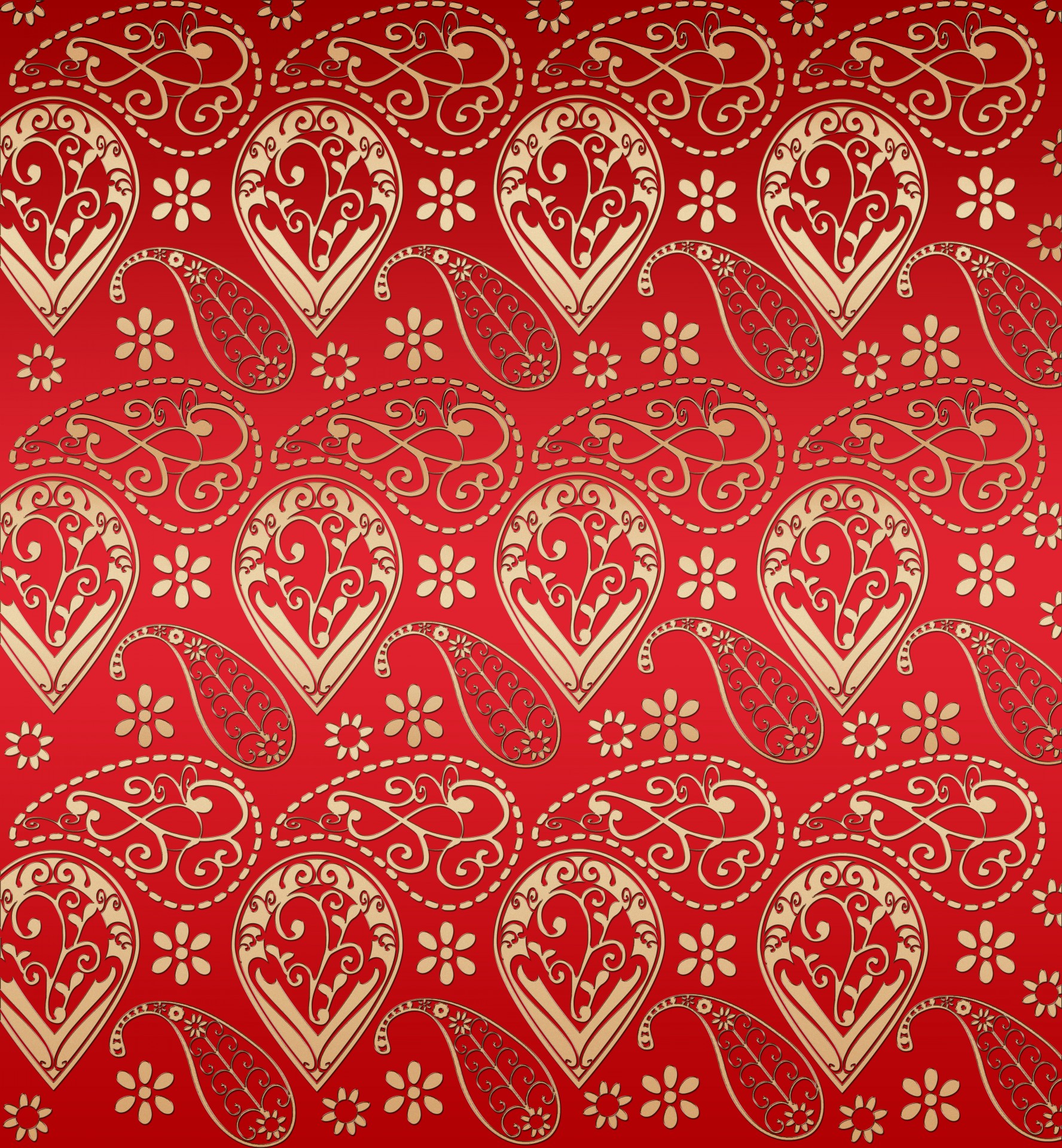 red gold effect paisley pattern paisley mandala design free photo