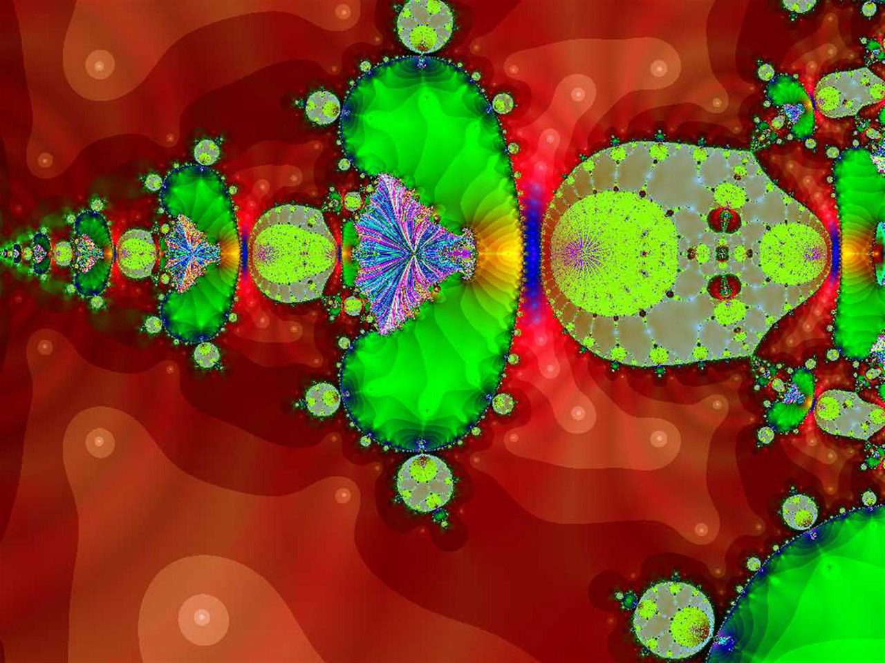 green red fractal free photo