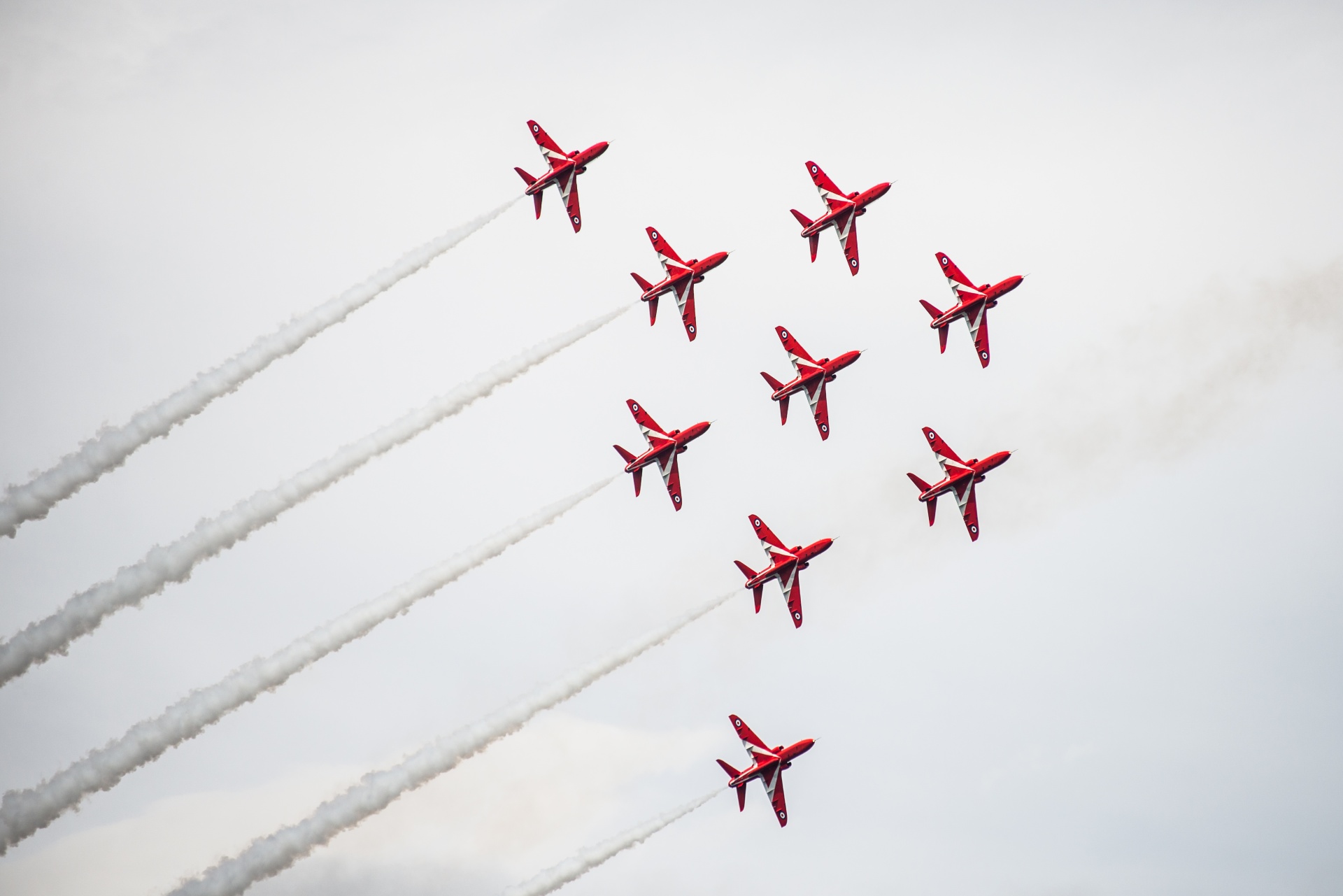 plane airshow red arrows free photo