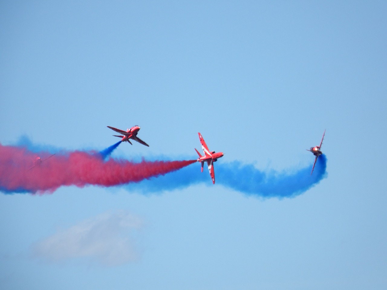 Edit free photo of Red arrows,airshow,air display,hawks,flying