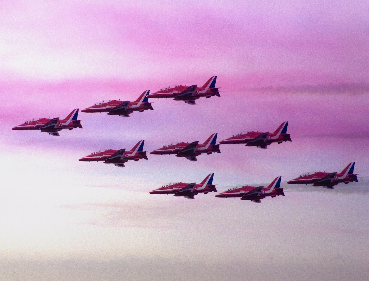 red arrows planes jets free photo