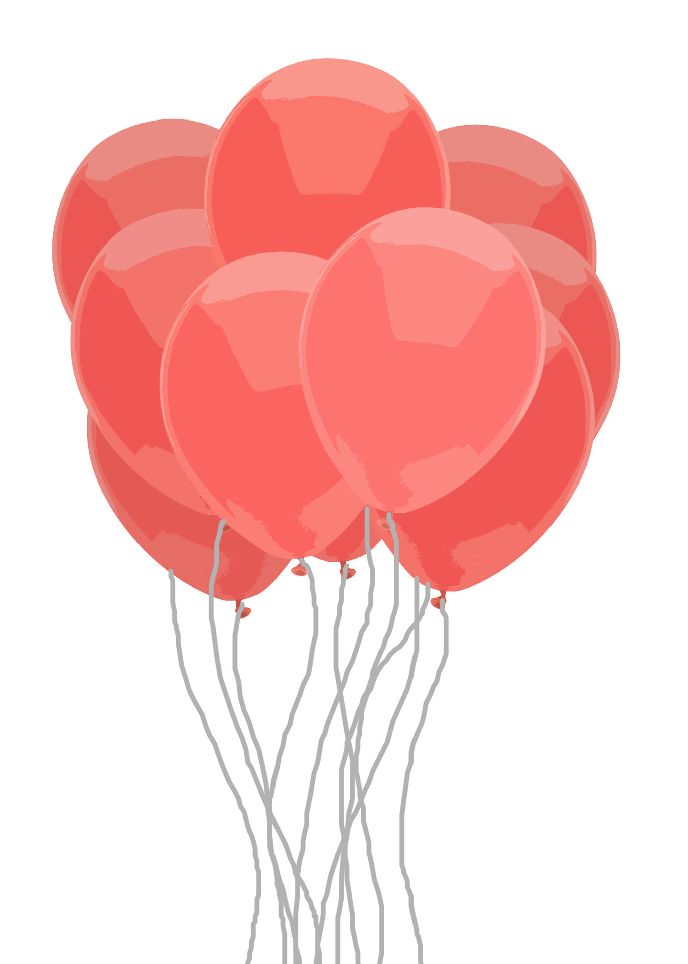 red balloon bunch bouquet free photo