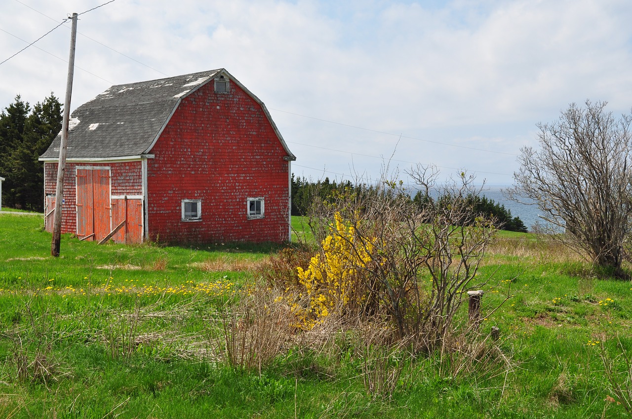 red barn rural weathered free photo