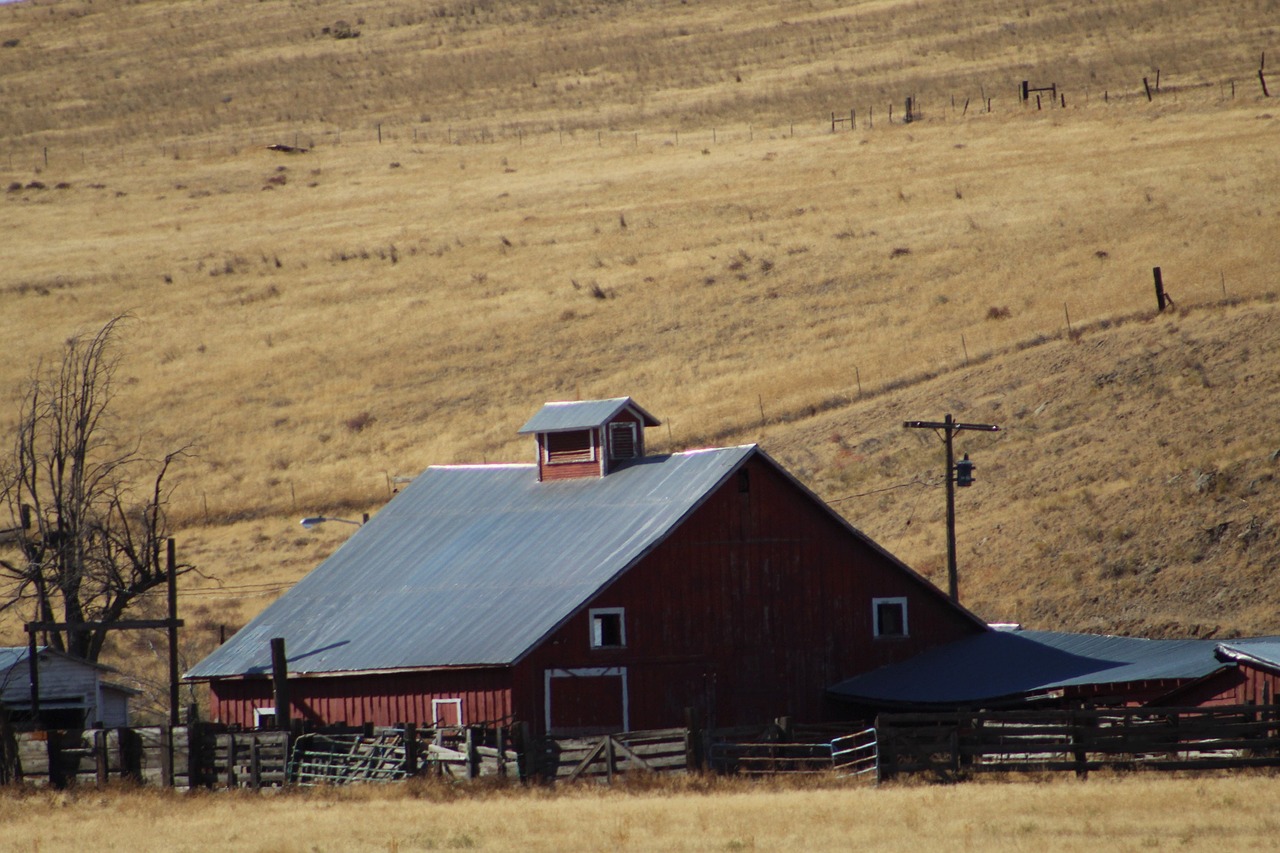 red barn country rural free photo