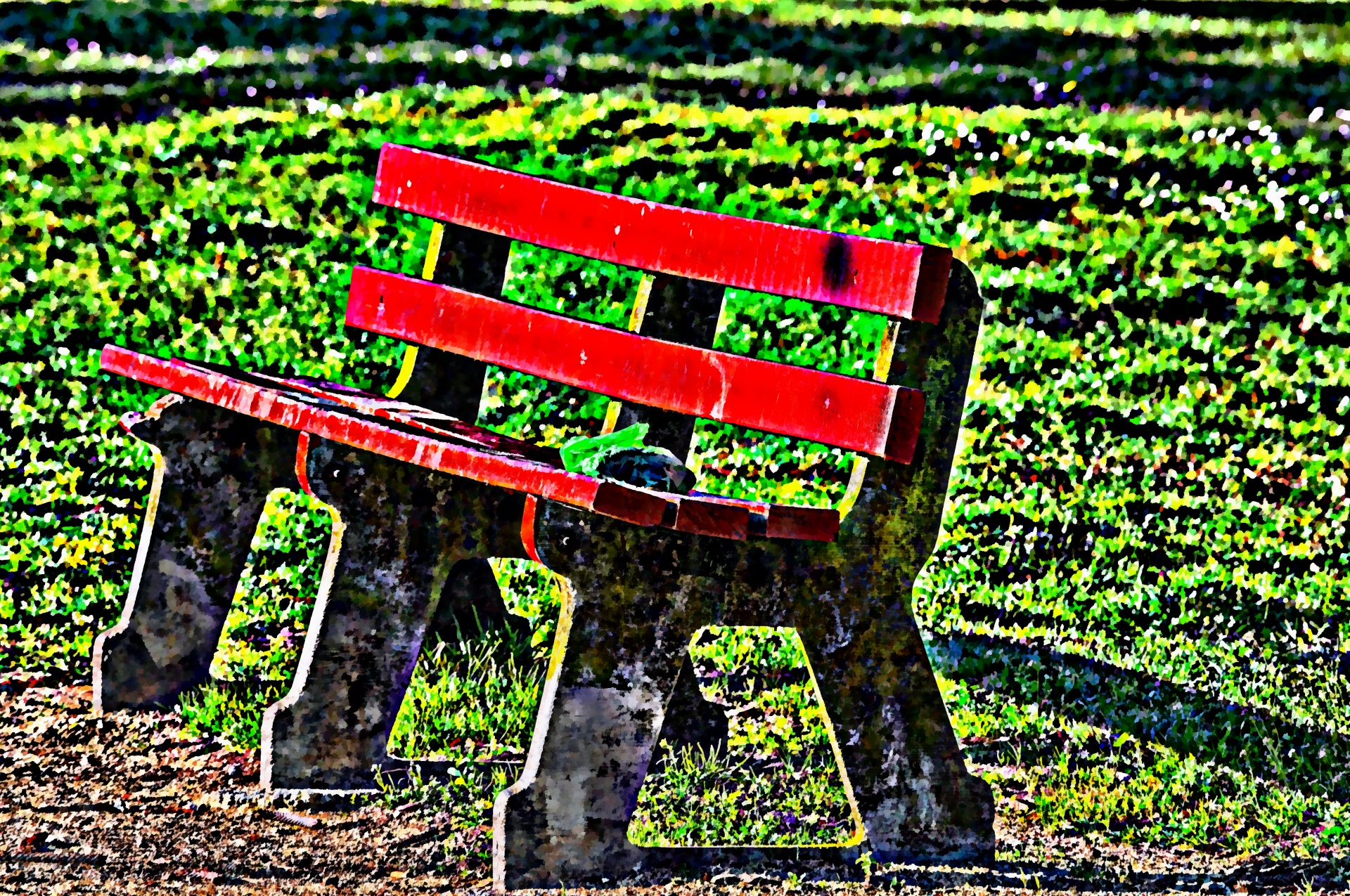 bench red seat free photo