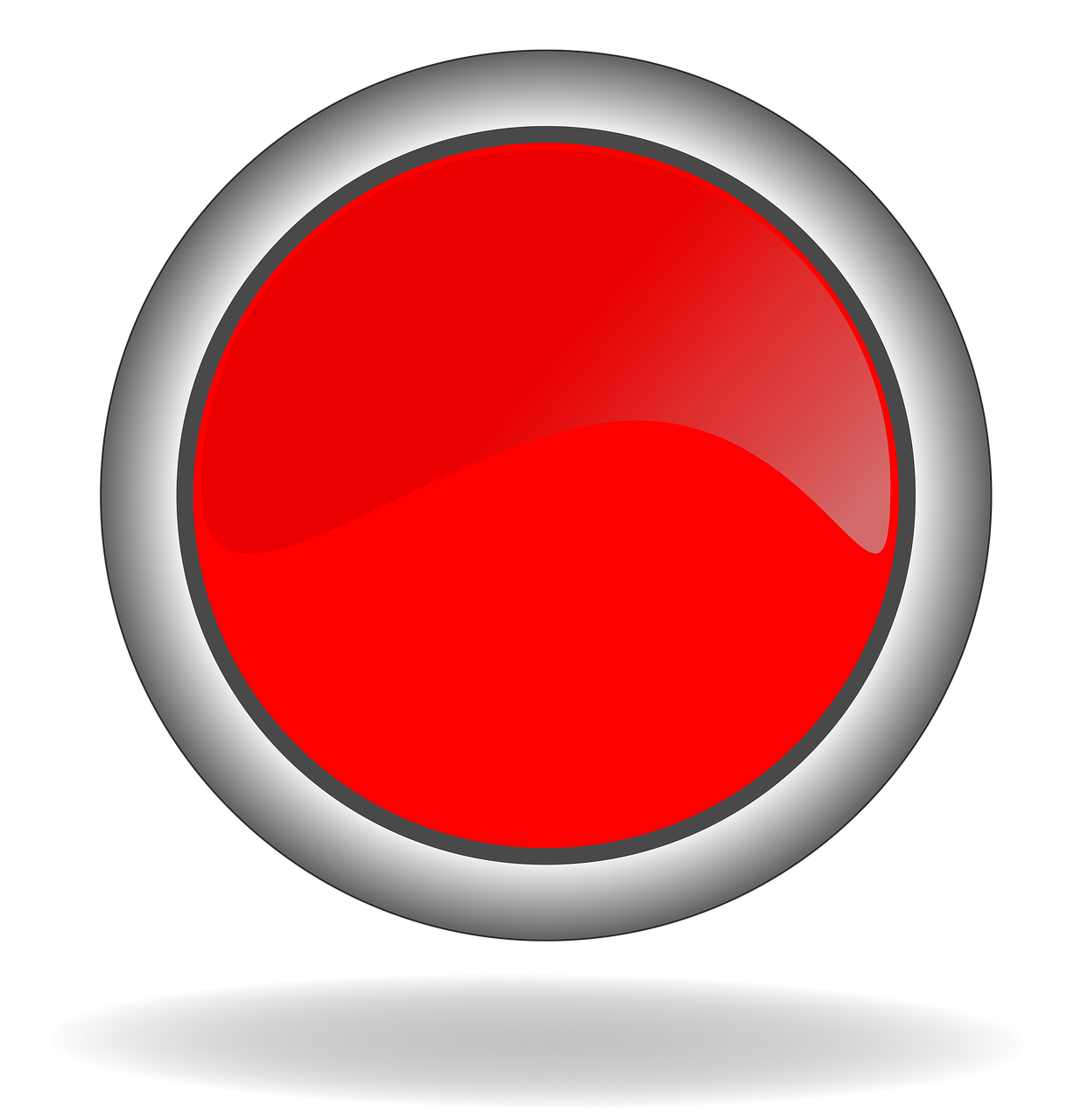 red button button icon free photo