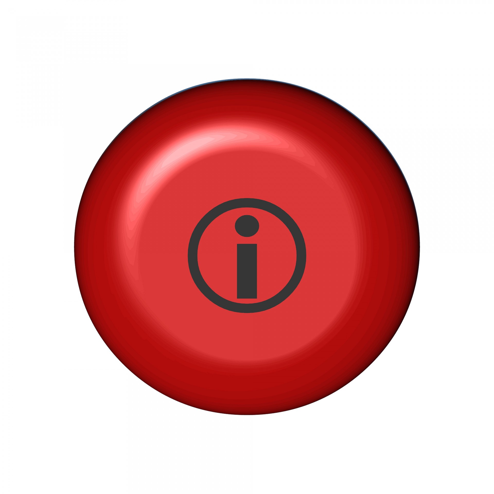 3d red button free photo