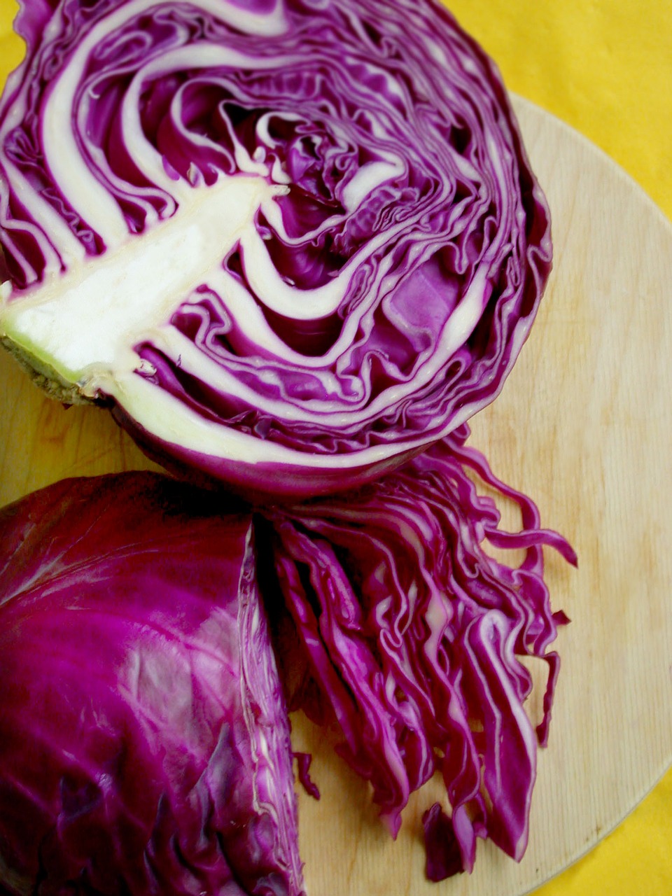 red cabbage cut vegetables free photo