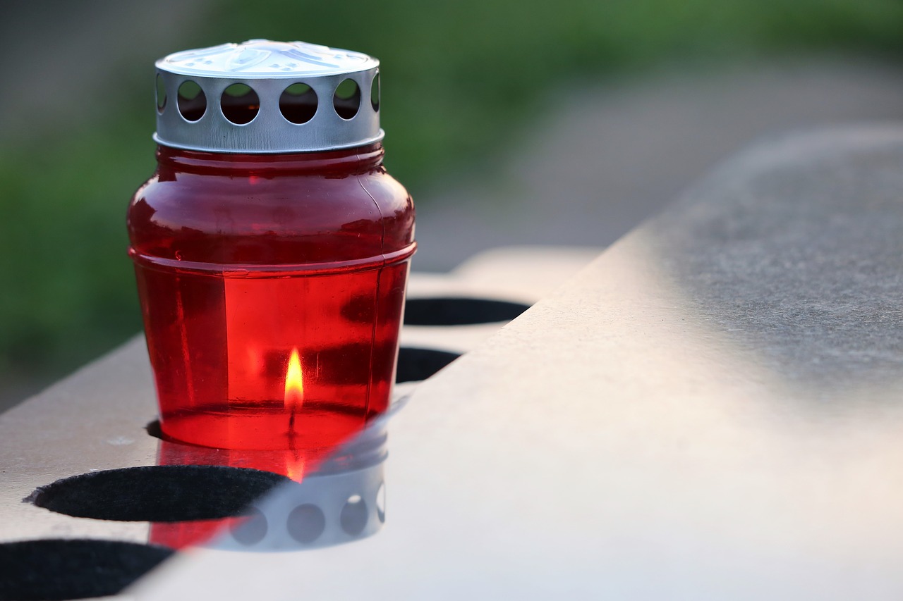 red candle  lamp  black marble free photo