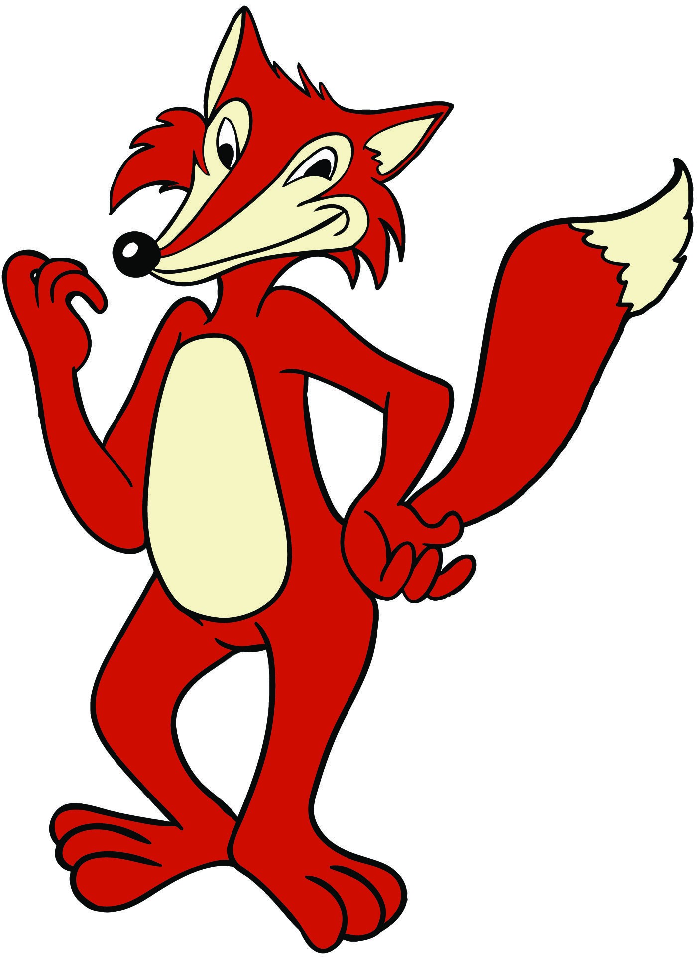 red fox cartoon standing free photo