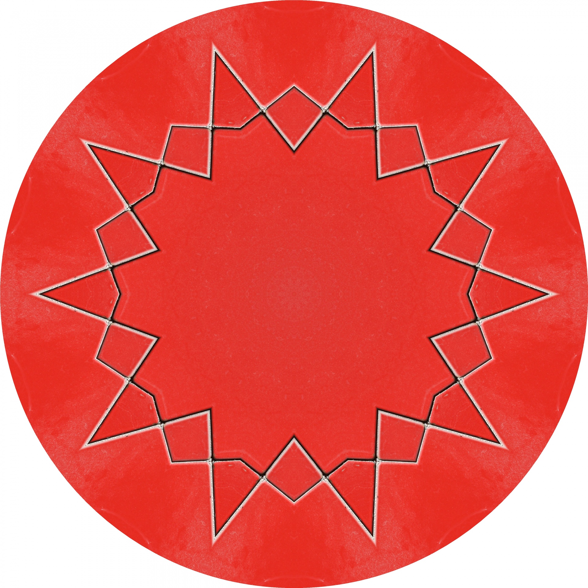 kaleidoscope red circle free photo