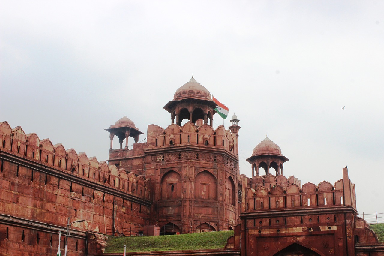 red fort tourism architecture free photo